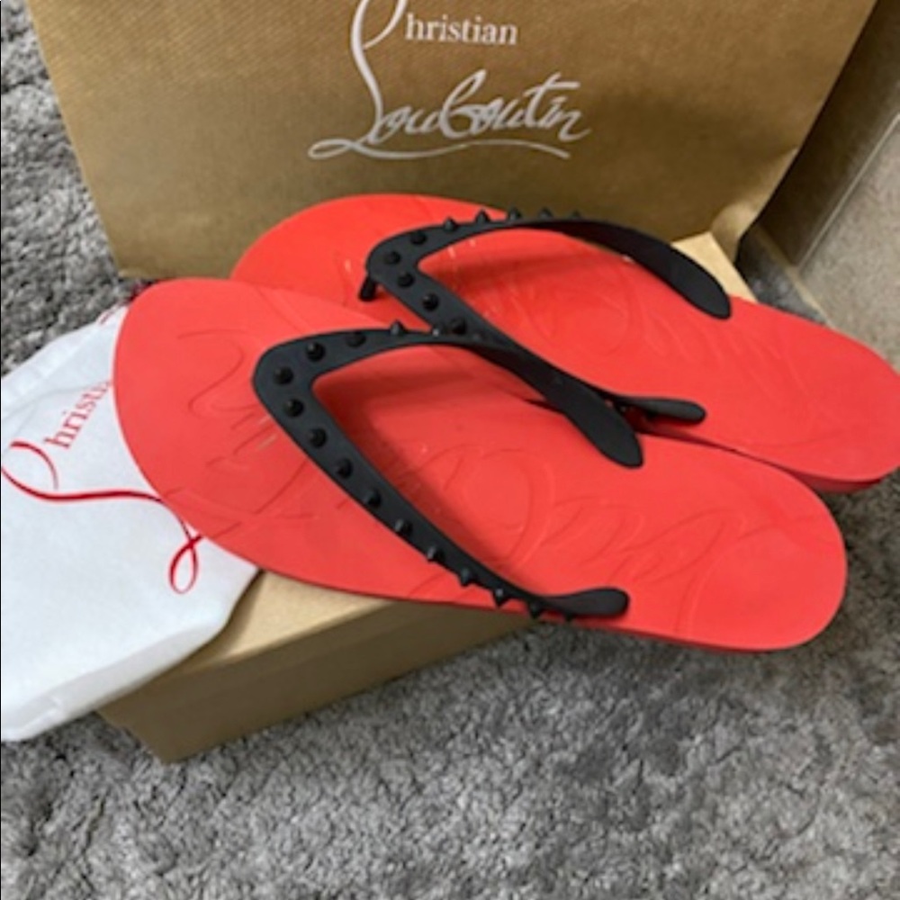 Christian Louboutin flip flops